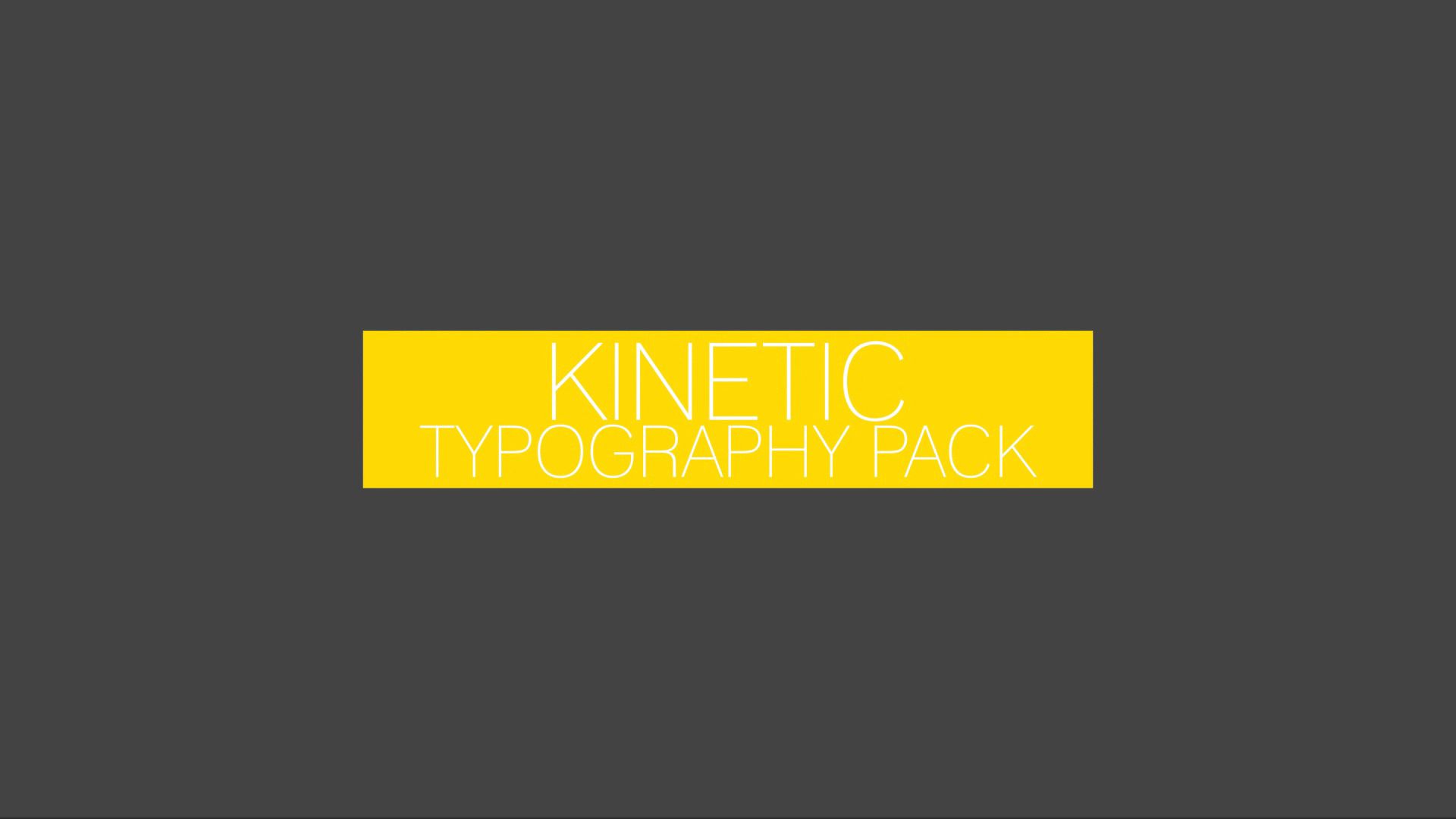 Kinetic Typo Pack - 12