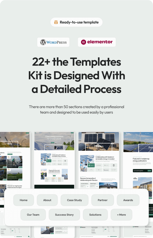 Revolux - Solar & Green Renewable Energy Elementor Template Kit - 3