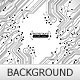 Abstract background - Circuit board texture isolated black lines on white