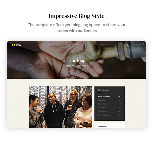Unity - Crowdfunding WordPress Theme - Blog