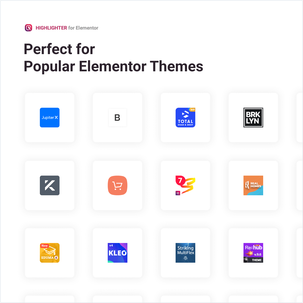 Perfect for Popular  Elementor Themes