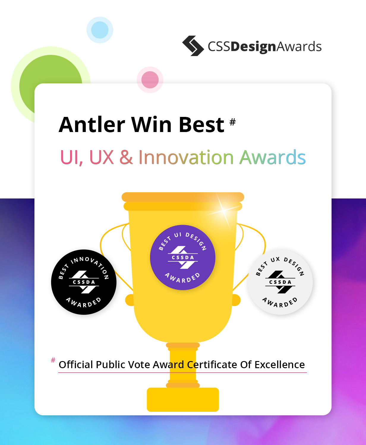 UI, UX & Innovation Award