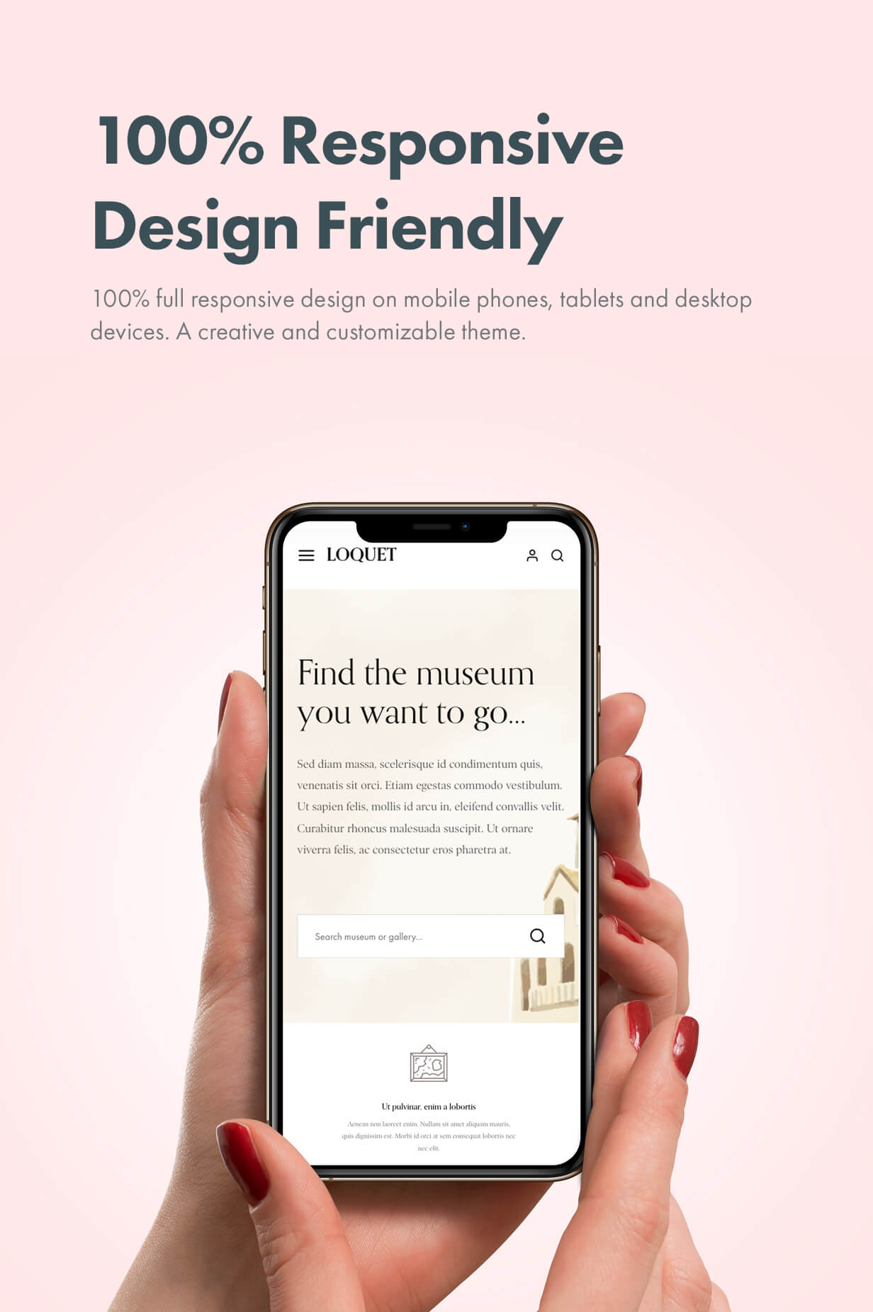 100% responsive design friendly