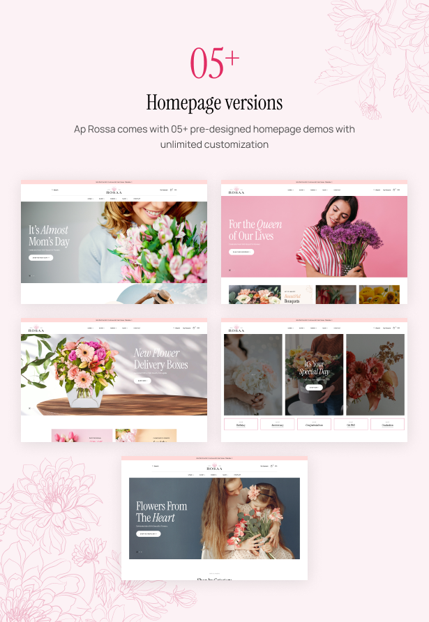 05+ Homepage versions