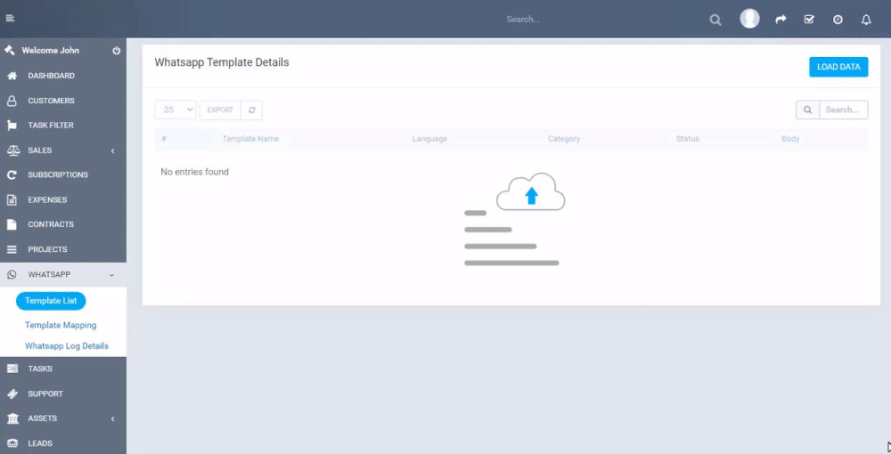 WhatsApp module templates for Perfex CRM