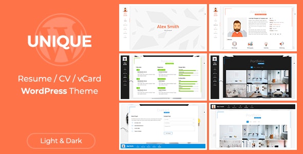 UNIQUE - vCard/Resume & Portfolio WordPress Theme - Portfolio Creative