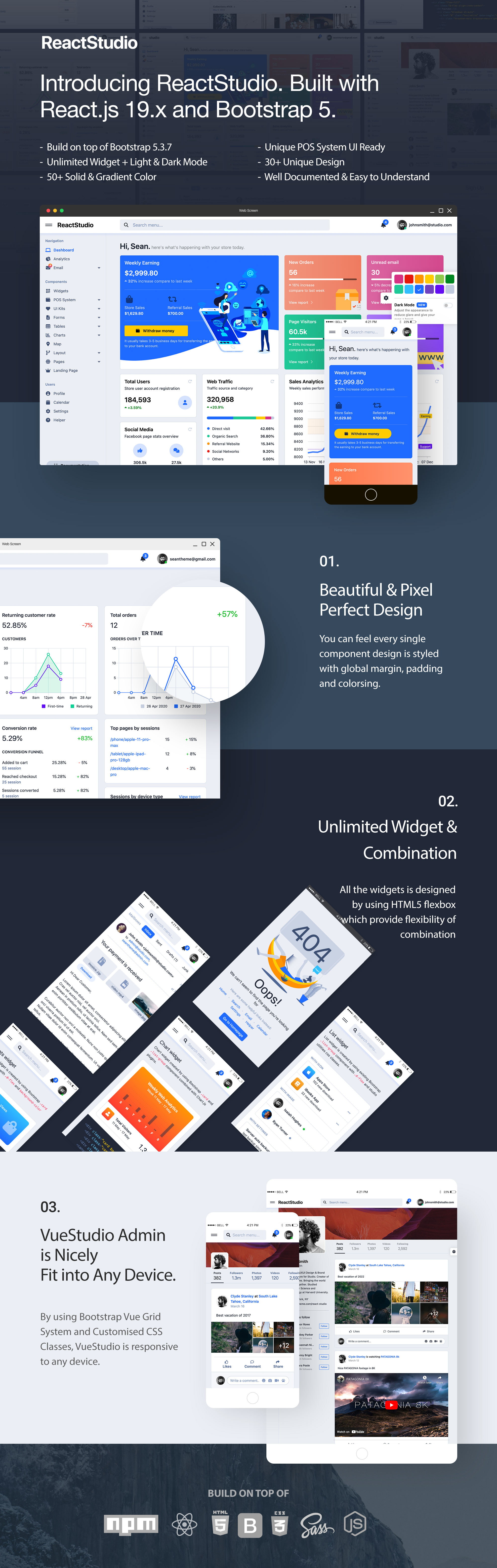 Studio - React 19 + HTML Admin Template - 9