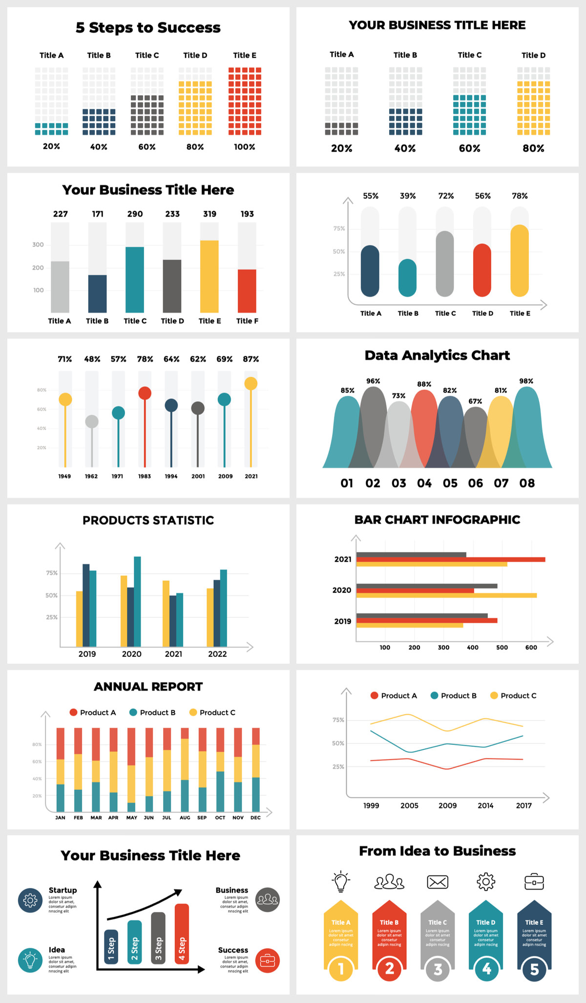Wowly - 3500 Infographics & Presentation Templates! Updated! PowerPoint Canva Figma Sketch Ai Psd. - 182