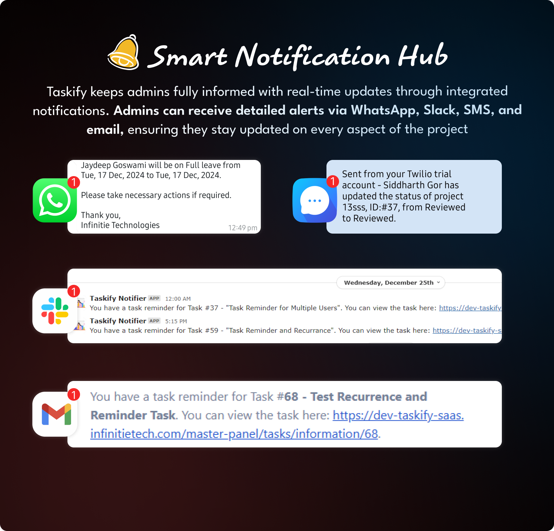 Smart Notifications - Taskify Flutter App for Project Management, Task Manager and Productivity Tool