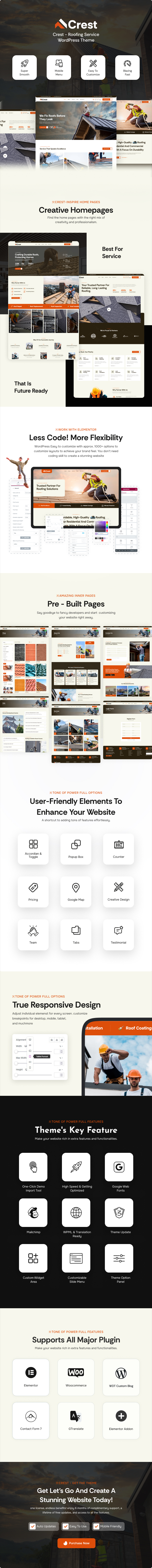 Crest - Roofing Services WordPress Theme - 1