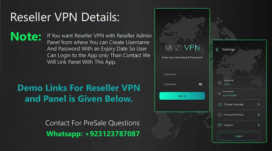 Muzi VPN App - VPN App With Admin Panel | Secure VPN & Fast VPN