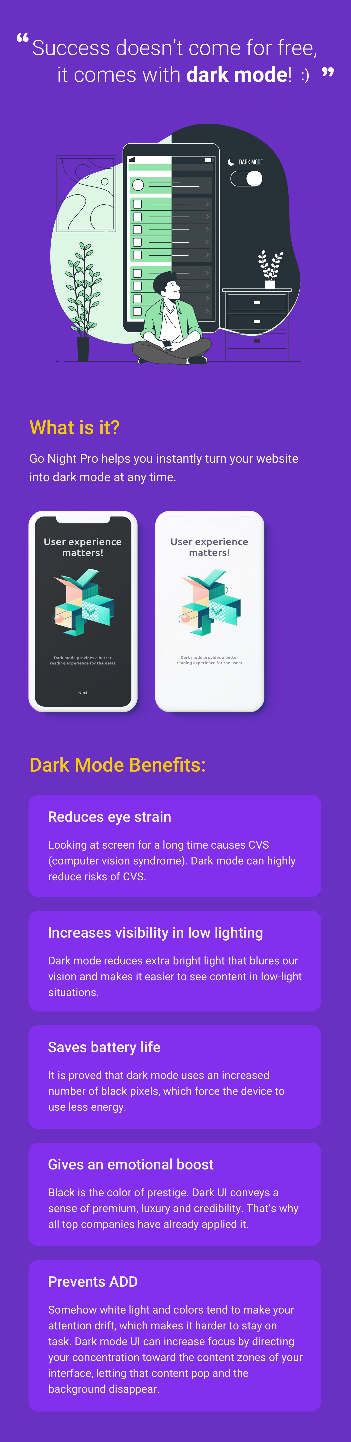 Dark Mode Plugin | Go Night Pro