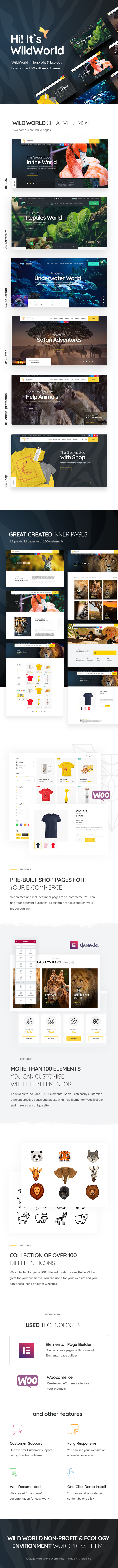 WildWorld | Nonprofit & Ecology WordPress Theme - 1