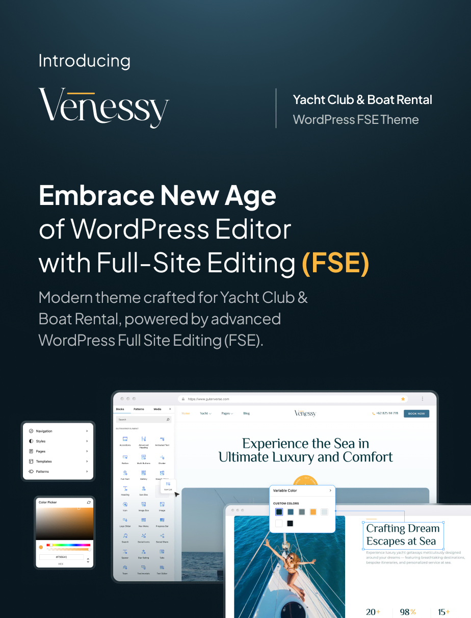 Venessy - Yacht Club & Boat Rental FSE WordPress Theme - 3
