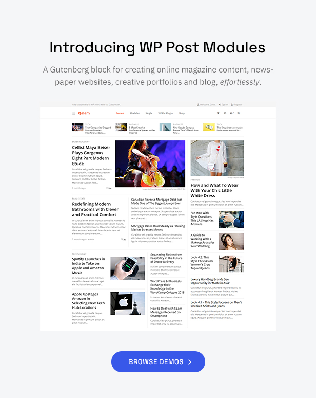 WP Post 模块演示