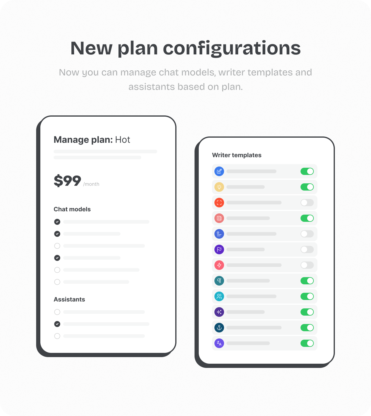 Plan configurations @heyaikeedo #aikeedo