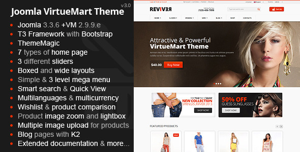 Reviver - Responsive Multipurpose VirtueMart Theme