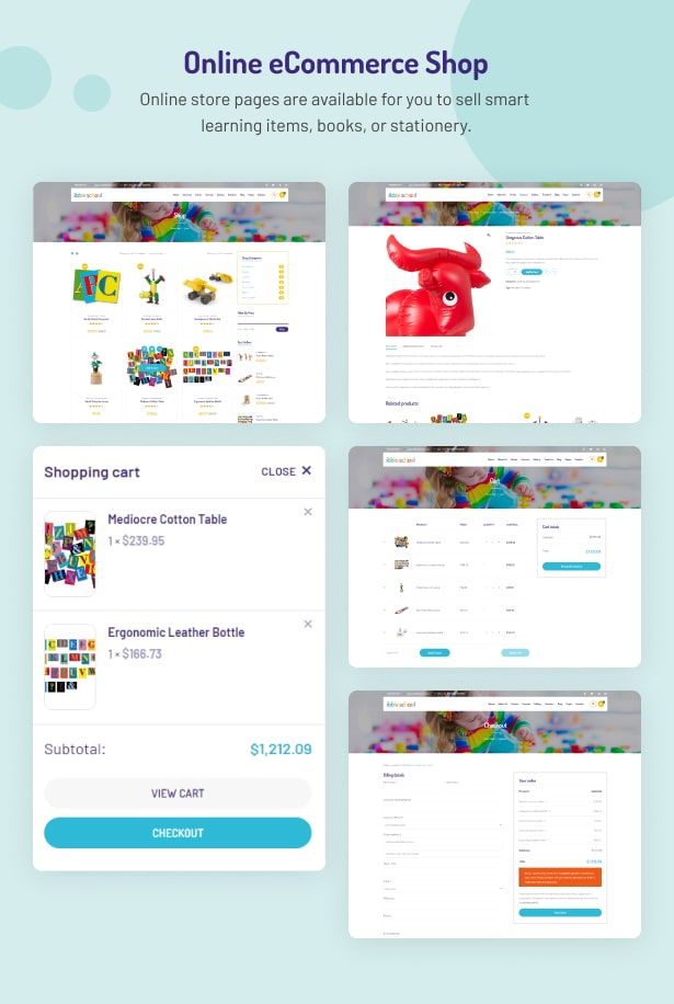 Ibble School- Education WordPress Theme eCommerce shop