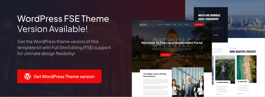 Cityvile – City Government & Municipal Elementor Template Kit - 1