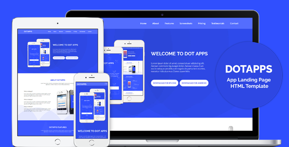 Dotapps - App Landing Page HTML Template