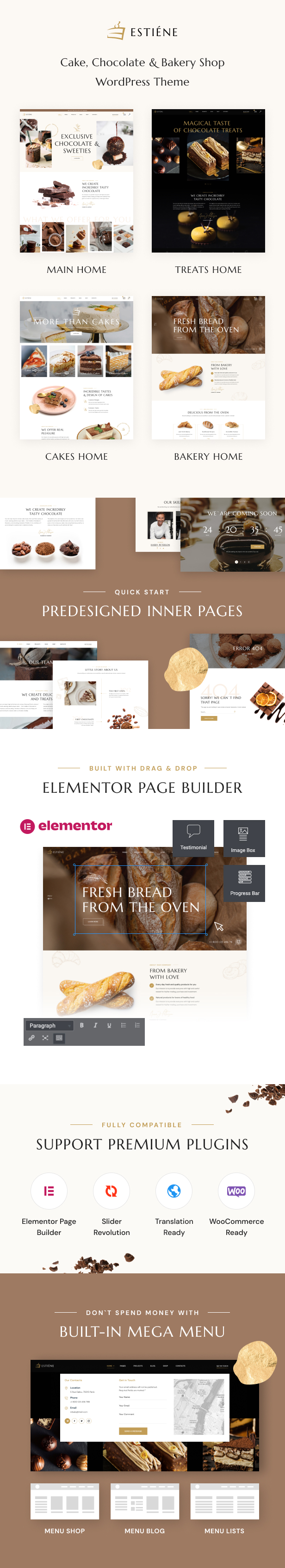 Estiene - Sweets & Bakery WordPress Theme - 1