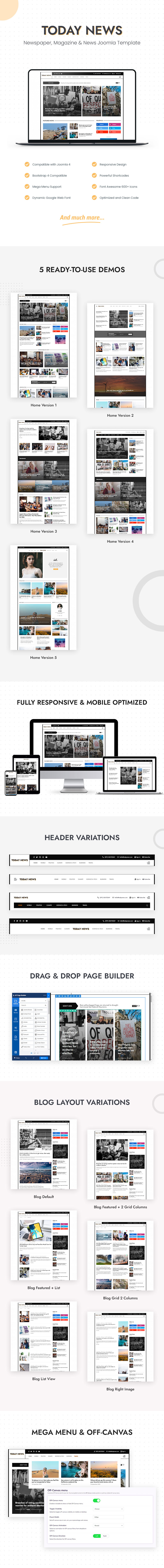 Today News - Newspaper, Magazine & News Joomla Template - 1