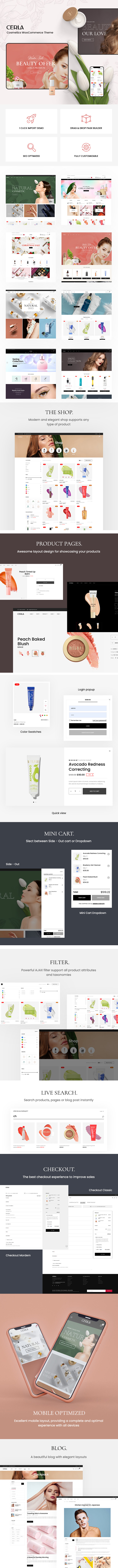 Cerla Cosmetics WooCommerce WordPress Theme Preview