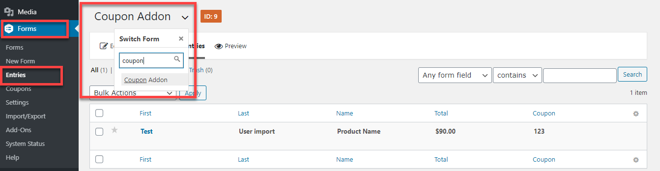 Import Entries for Gravity Forms