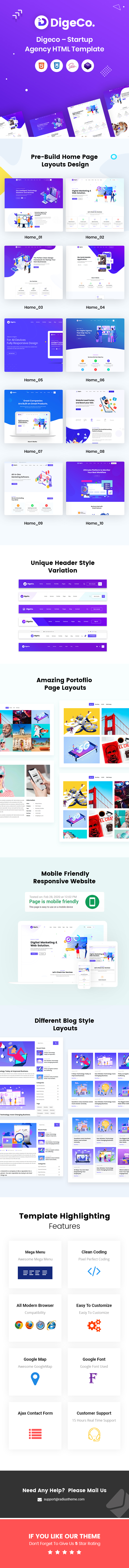 Digeco HTML template