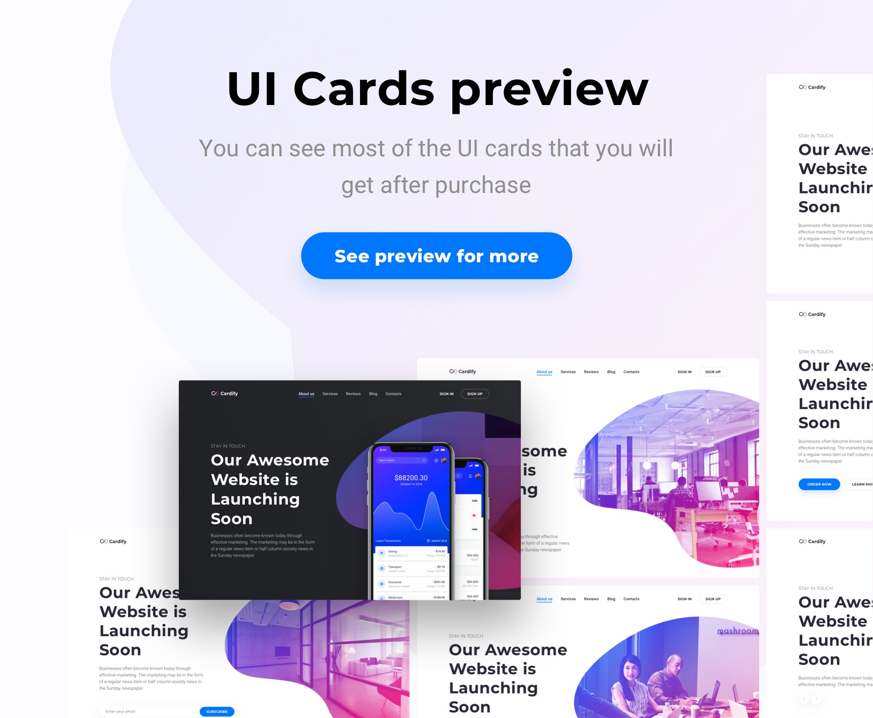 Cardify - Startup UI Kit for Landing Pages - 9