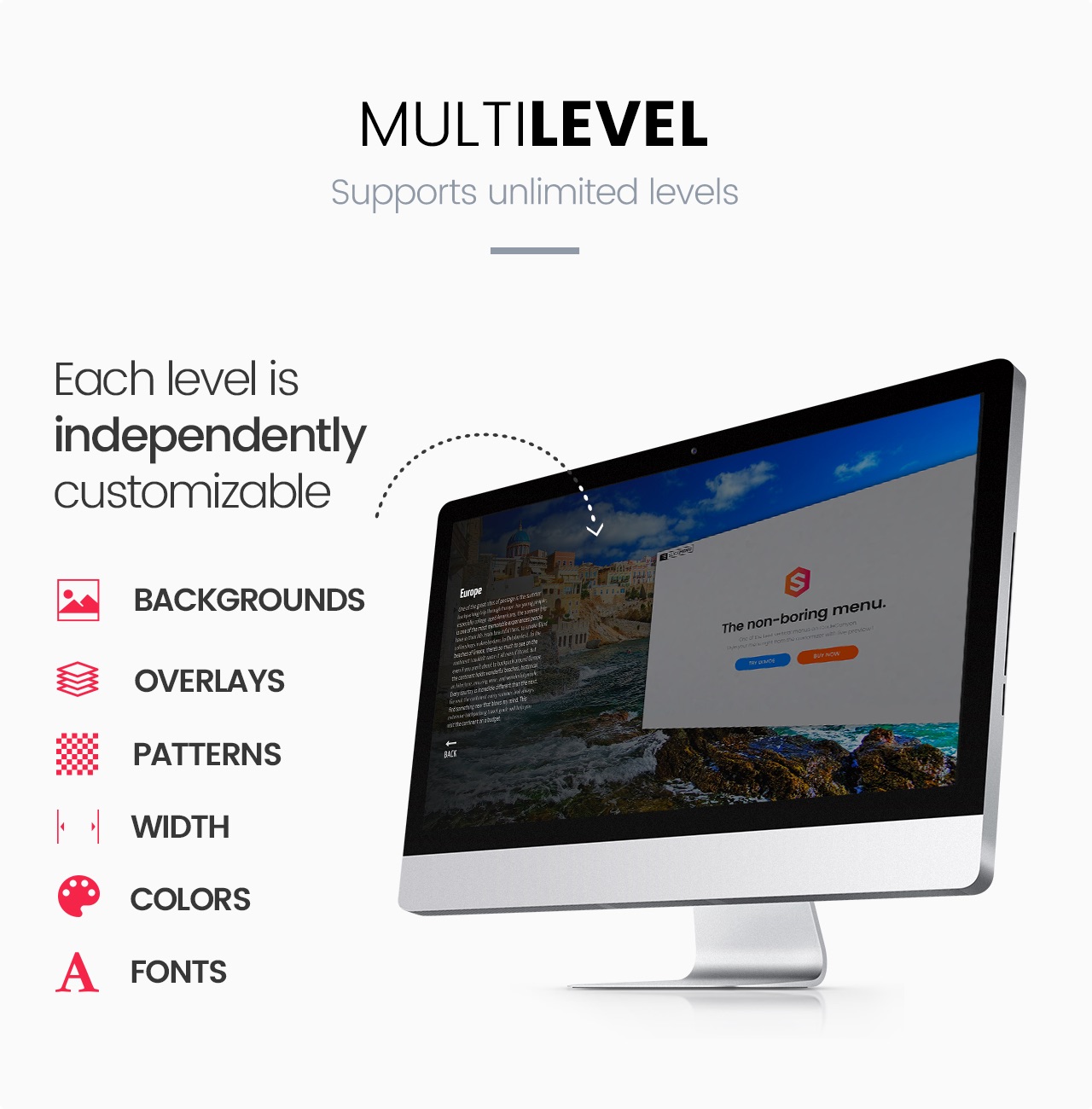 Slick Menu - Multi Level Support