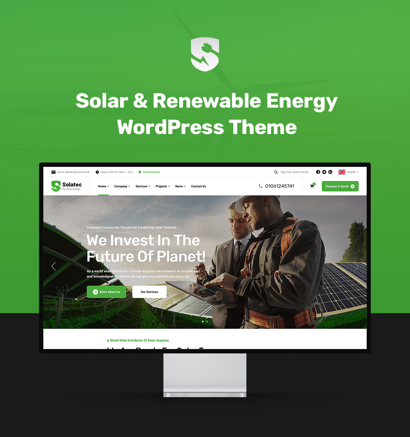 Solatec - Ecology & Solar Energy WordPress Theme - 1