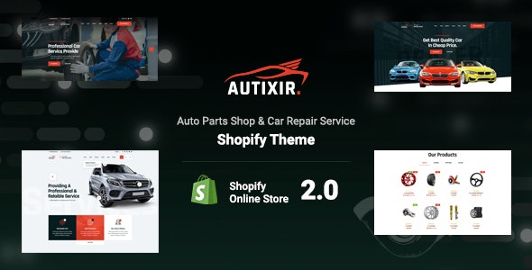 Autixir - Auto Parts & Car Repair Service Shopify Theme