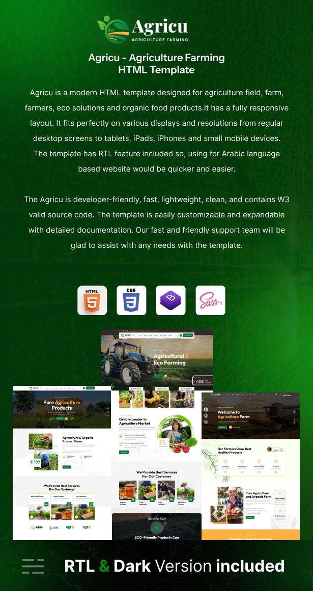 Agricu - Agriculture Farming HTML Template - 1