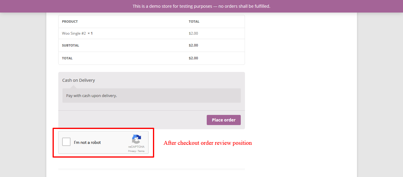 reCAPTCHA for WooCommerce - 7