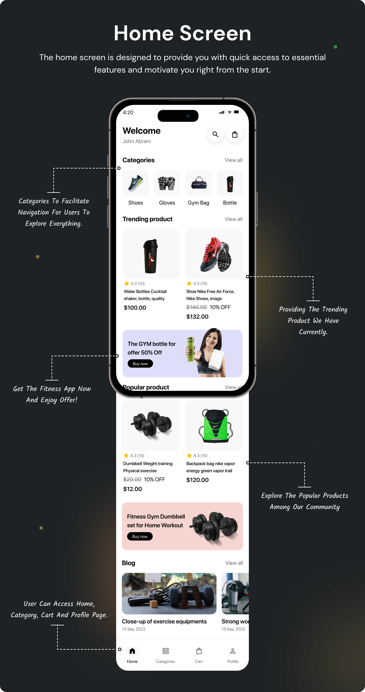 Fittrack Store App - E-commerce Store app in Flutter 3.x (Android, iOS) with WooCommerce Full App - 8