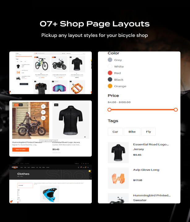 07+ Shop Page Layouts