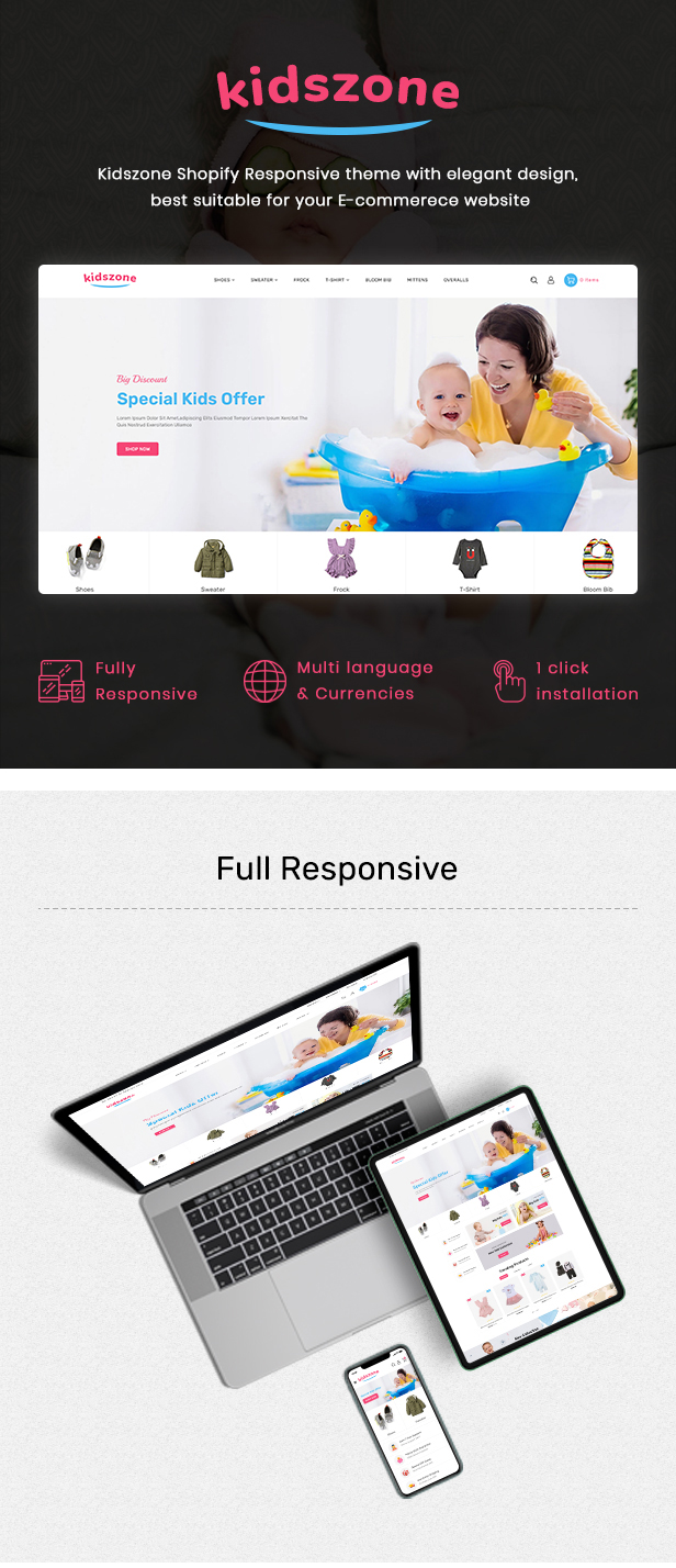 KidsZone - Kids & Children Fashion Shopify Store - 2