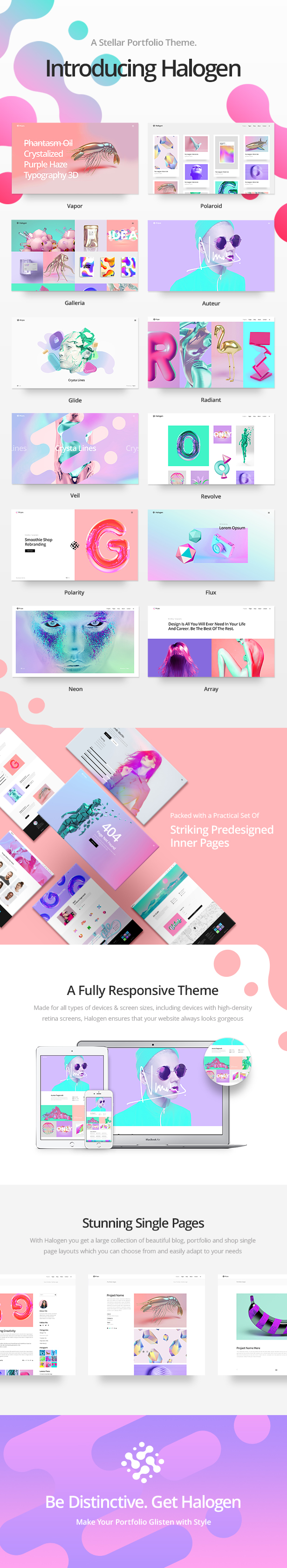 Halogen - Innovative Portfolio Theme - 1