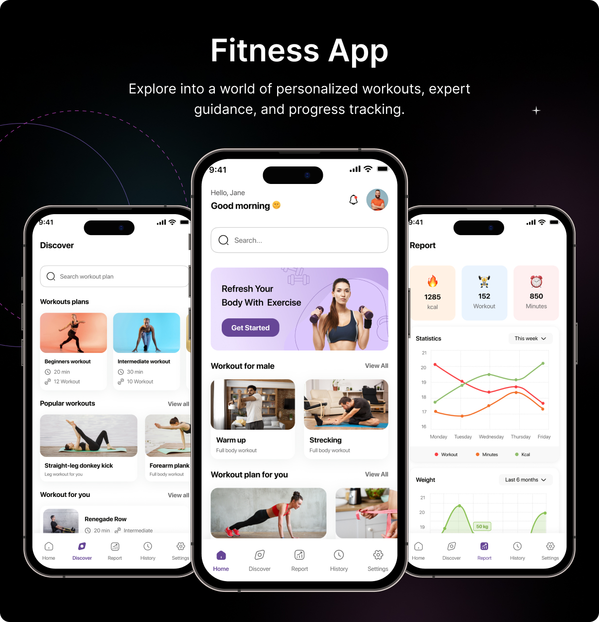 Fitness UI template: Workout Mentor app in  Flutter 3.x (Android, iOS) | Body Transformation App - 4