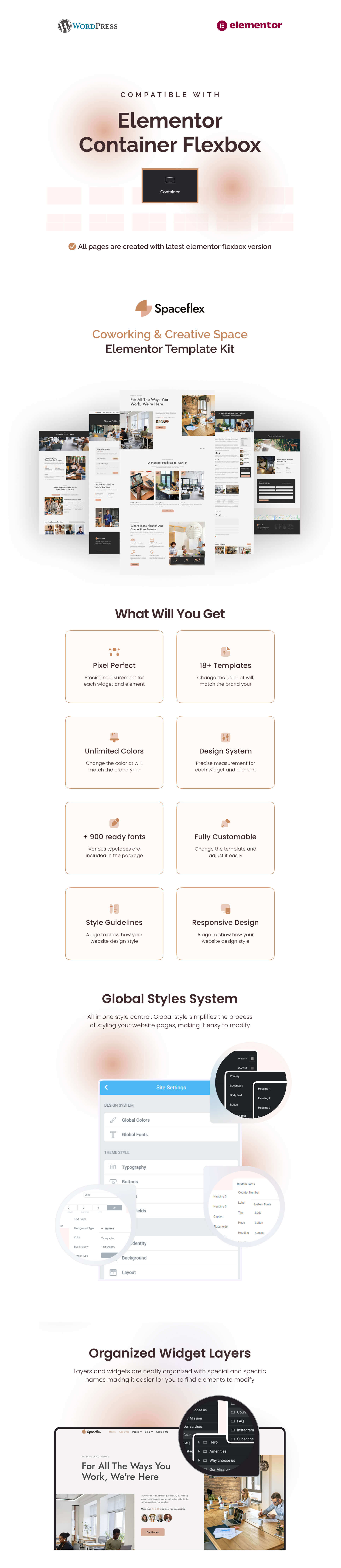 SpaceFlex - Coworking & Creative Space Elementor Pro Template Kit - 1