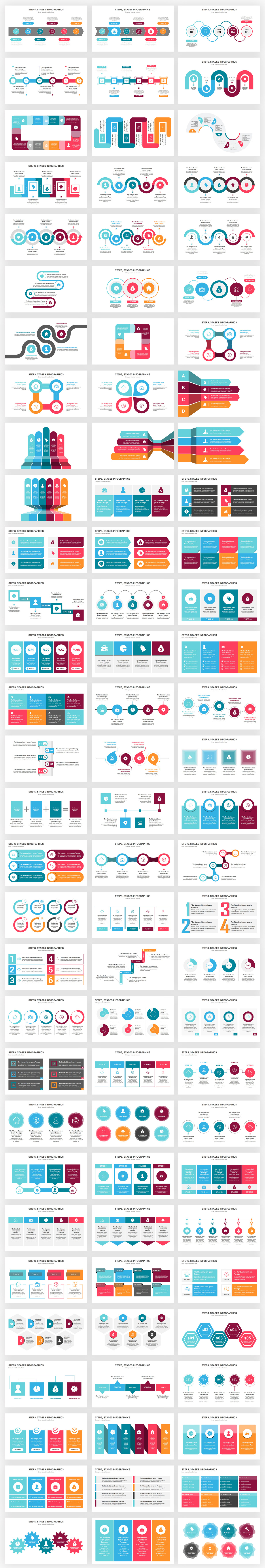 Infographics Complete Bundle PowerPoint Templates - 90