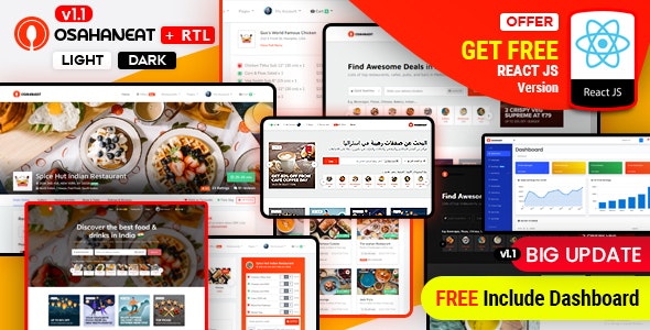 Osahan Eat - Online Food Ordering Website HTML Template