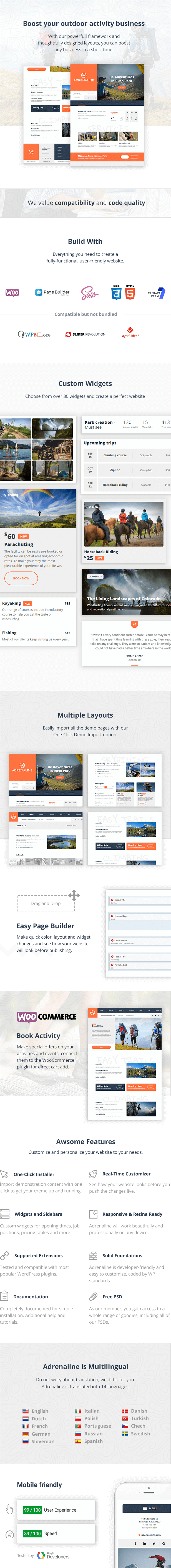 Adrenaline — Outdoor Extreme Sports WordPress Theme - 1