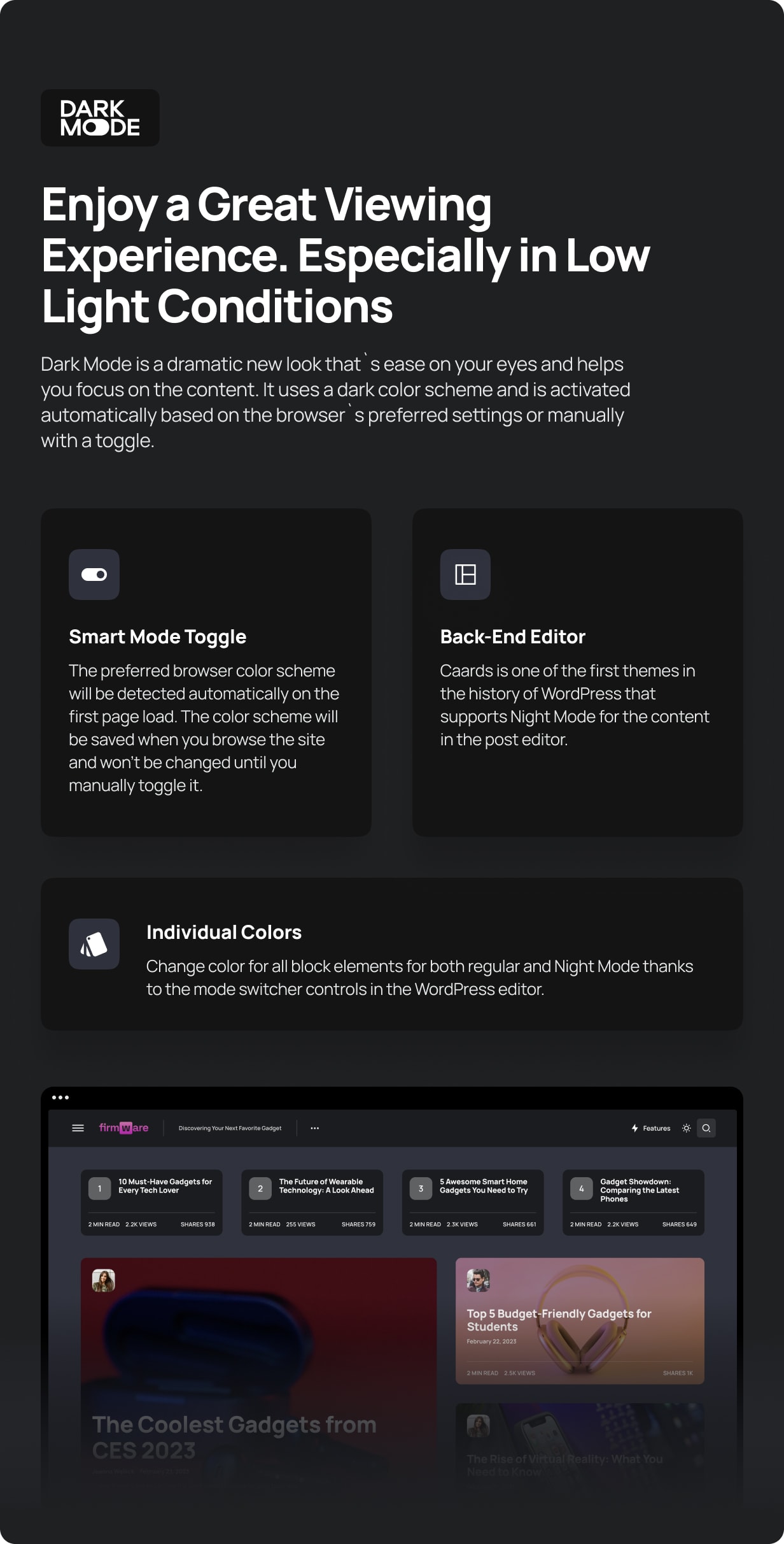 Caards - Modern Blog & Magazine WordPress Theme with Dark Mode - 4