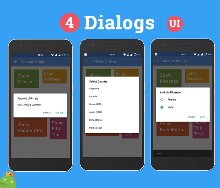 Android studio dialog. Material UI шаблоны. Material Design UI. Material Design Android примеры. Материальный дизайн андроид примеры.