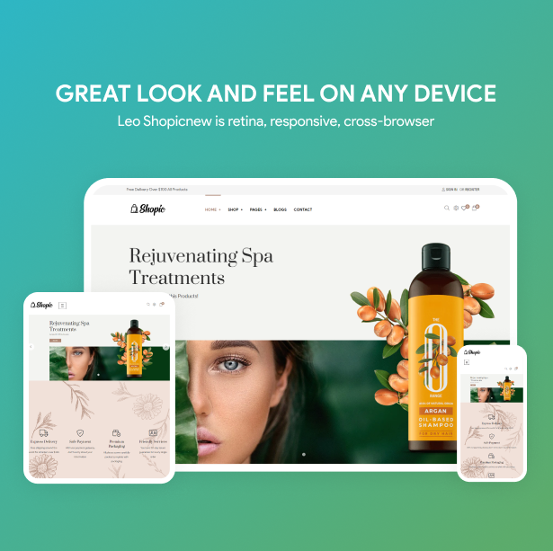 Fully responsive and retina-ready design