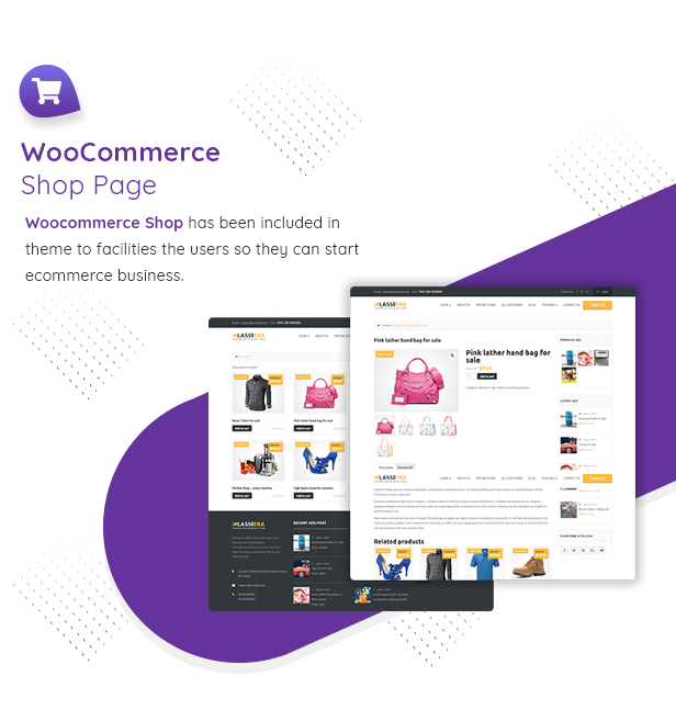 WooCommerce shop in classiera