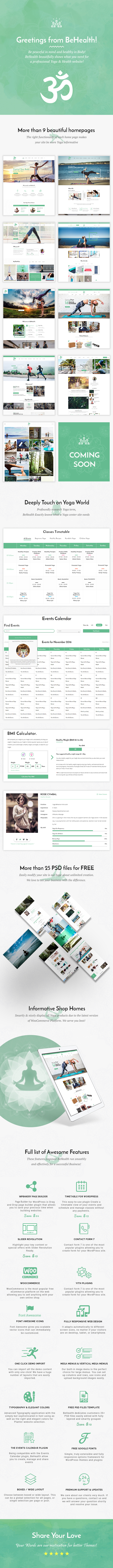 BeHealth - Multi-Purpose WordPress Theme for Yoga - Health - Beauty - Shop - 1