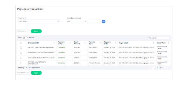 PagSeguro integration with ARForms - 4